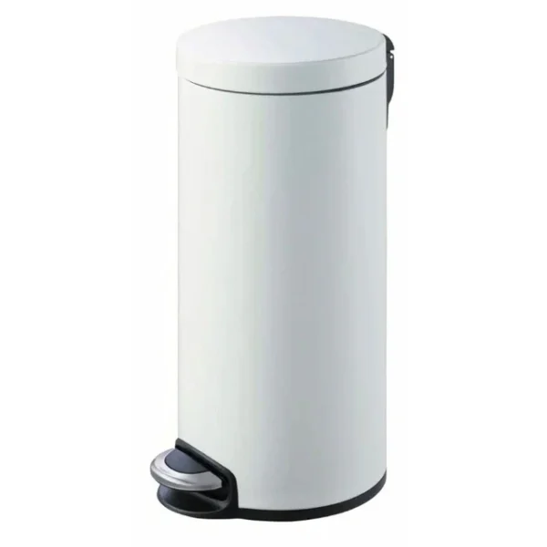 Eko Maggy Stainless Steel Round Step Waste Bin EK9213-White(30 -Liter):