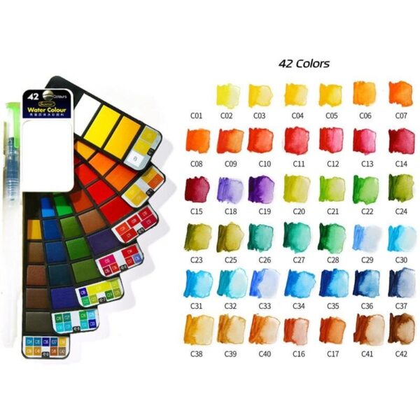 Watercolor Palette For Artists Best Rotatable Set Of 25 - Image 6