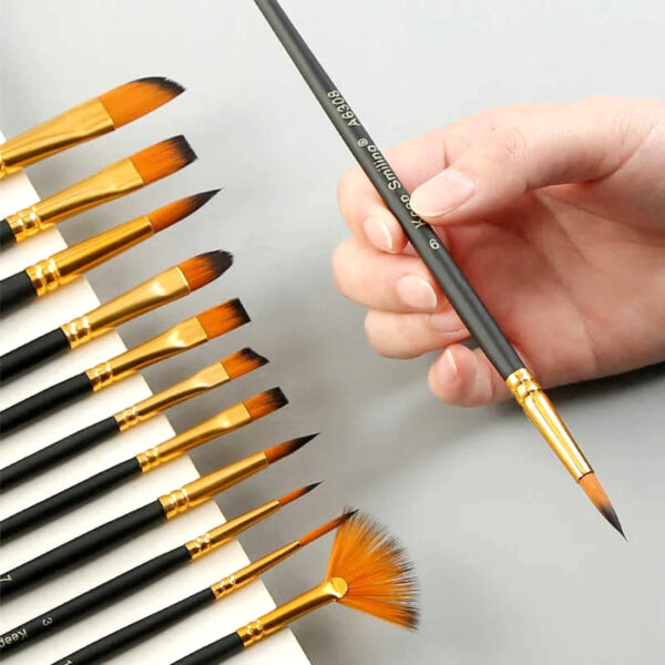 Keep Smiling Mix Artist Brush Set 12Pcs - Image 3