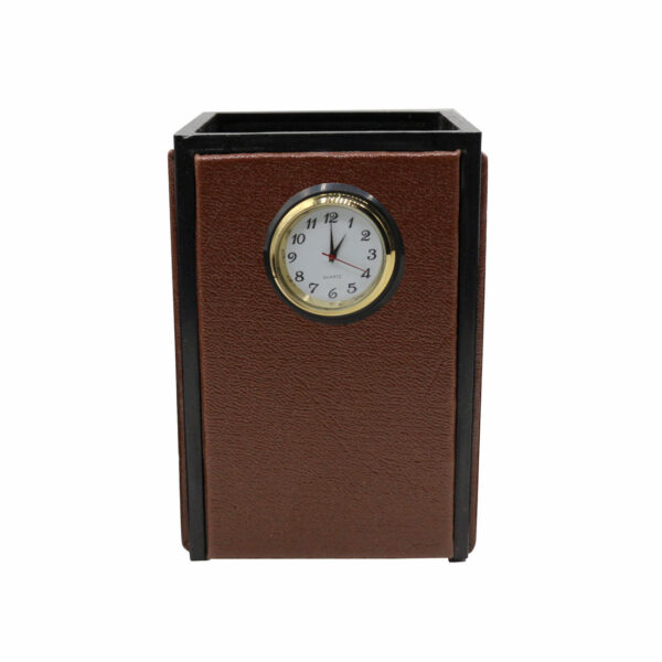 Senator Rexine Leather Office Desk Organizer 8 pcs Set With Watch #20. - Image 7