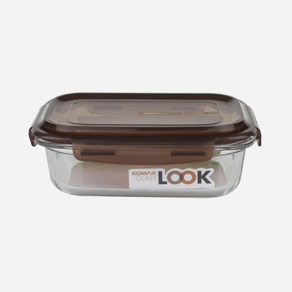 KOMAX Ovan Glass Look Rectangular Air & Water Tight Box (880ML),Item Code:R1 59076: