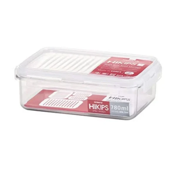 KOMAX Hikips Eco Clear Ovan Glass Air & Water Tight Box R2(780ML),Item Code: 70130:
