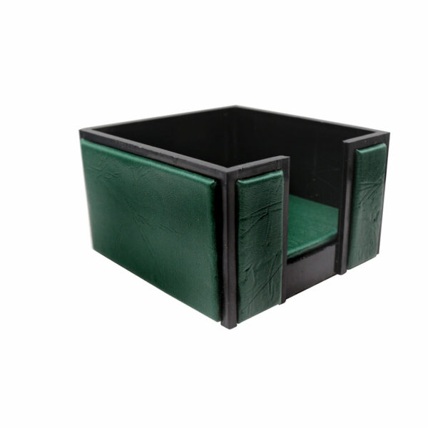 Senator Rexine Leather Office Desk Organizer 8 pcs Set With Watch #20 (Green). - Image 4