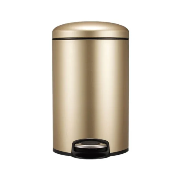 Eko Maggy Stainless Steel Round Step Waste Bin EK9213-Gold(8 -Liter):