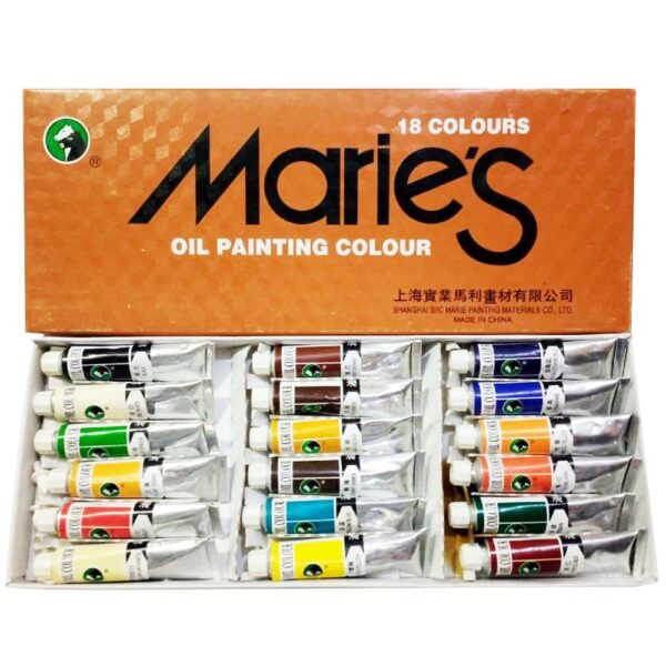 Maries Oil Paints 12 ml tubes Set of 18.