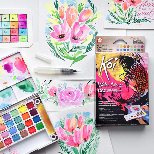 Sakura Koi Neon Watercolor Set Of 24 - Image 3