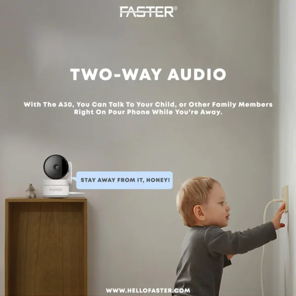 FASTER A30 WiFi Smart Security Camera With 360 View - Image 3