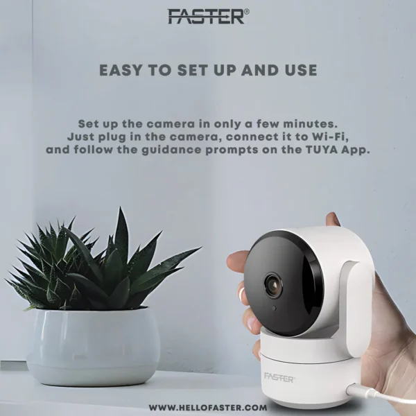 FASTER A30 WiFi Smart Security Camera With 360 View - Image 4