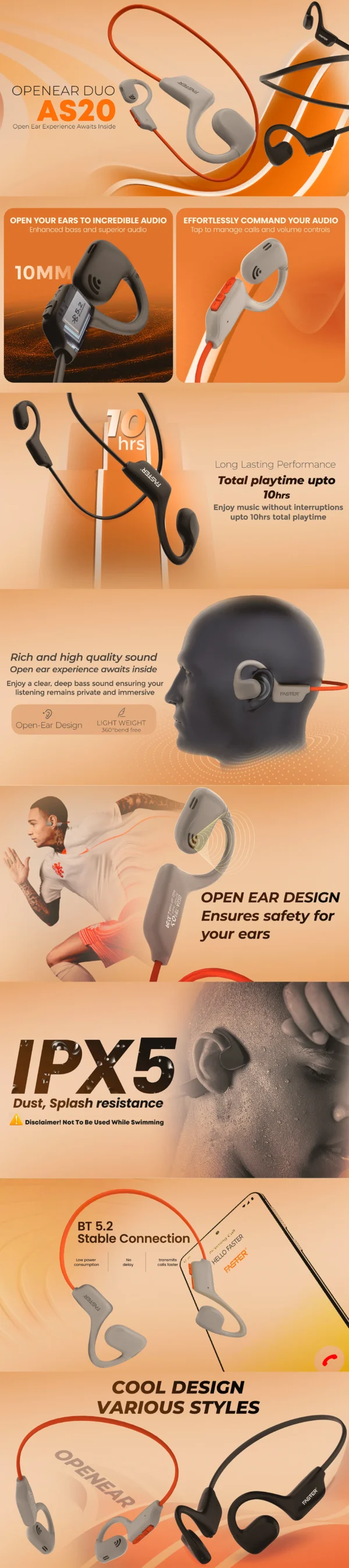FASTER Air Conduction Bluetooth - AS20 - Image 8