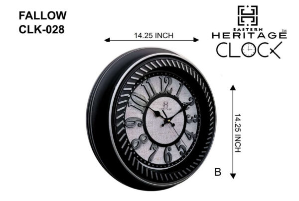 HERITAGE WALL CLOCK FALLOW 14.5Inch Item Code: CLK-028 - Image 2