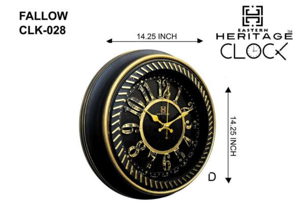 HERITAGE WALL CLOCK FALLOW 14.5Inch Item Code: CLK-028 - Image 4