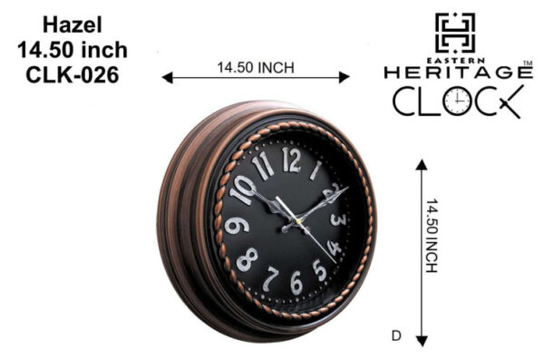 HERITAGE WALL CLOCK HAZEL 14.5Inch Item Code: CLK-026 - Image 4