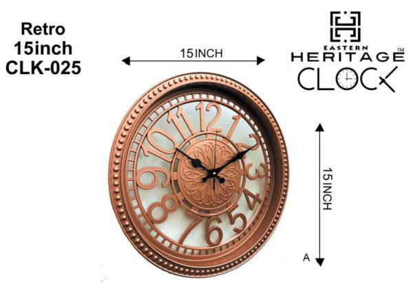 HERITAGE WALL CLOCK RETRO Item Code: CLK-025 - Image 3