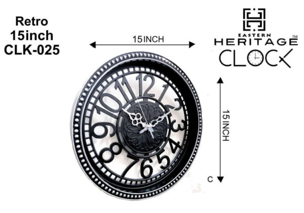 HERITAGE WALL CLOCK RETRO Item Code: CLK-025 - Image 4