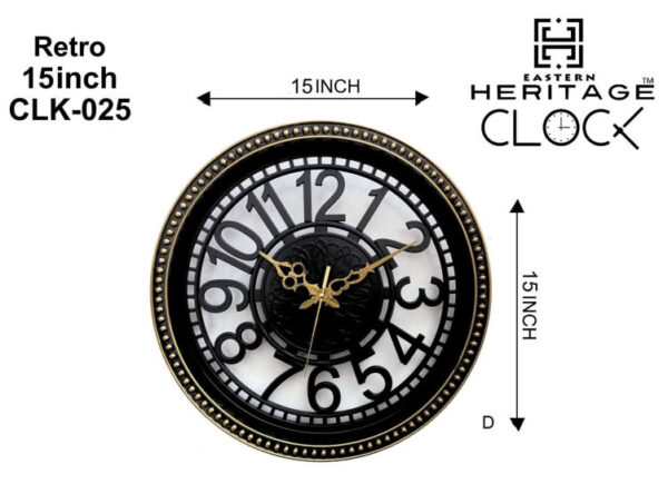 HERITAGE WALL CLOCK RETRO Item Code: CLK-025 - Image 5