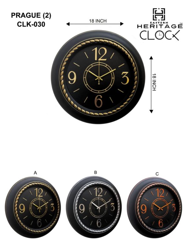 HERITAGE WALL CLOCK PRAGUE 2 Item Code: CLK-030
