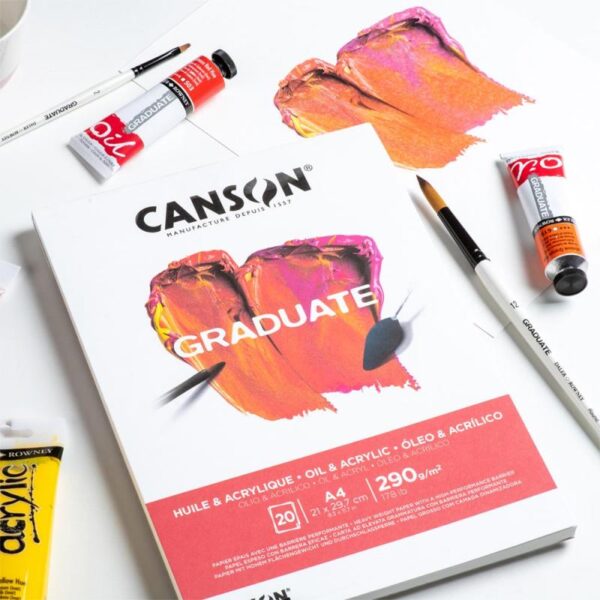 Canson Graduate Oil and Acrylic Pad A5 290Gsm. - Image 2