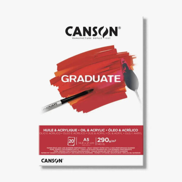Canson Graduate Oil and Acrylic Pad A5 290Gsm. - Image 3