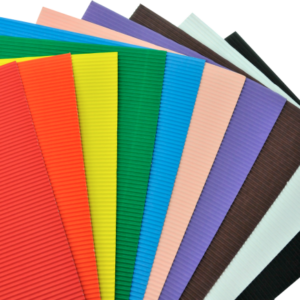 Corrugated Craft Paper Mixed Color Sheets A4 Size Pack of 10.
