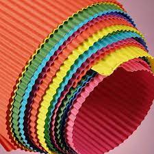 Corrugated Craft Paper Mixed Color Sheets A4 Size Pack of 10. - Image 2