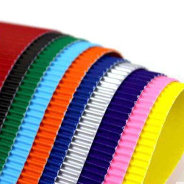 Corrugated Craft Paper Mixed Color Sheets A4 Size Pack of 10. - Image 3
