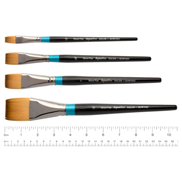 Daler Rowney Aquafine Short Handle Flat Paint Brush 1pc