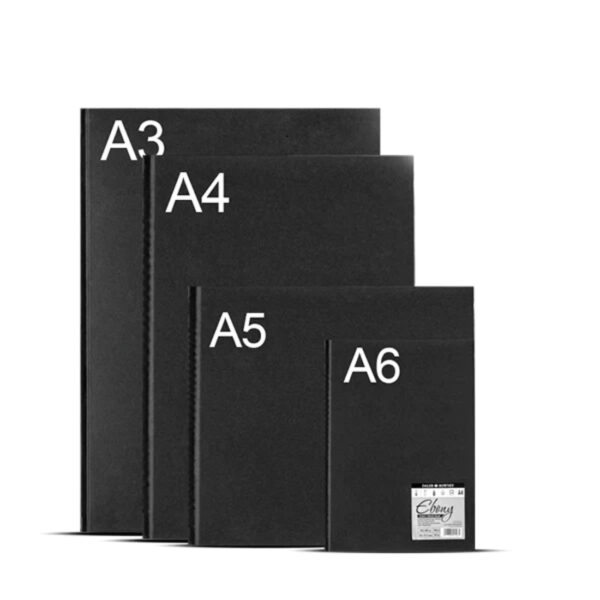 Daler Rowney Ebony Hard Back Sketch Book Available In Size A3, A4, A5, A6.