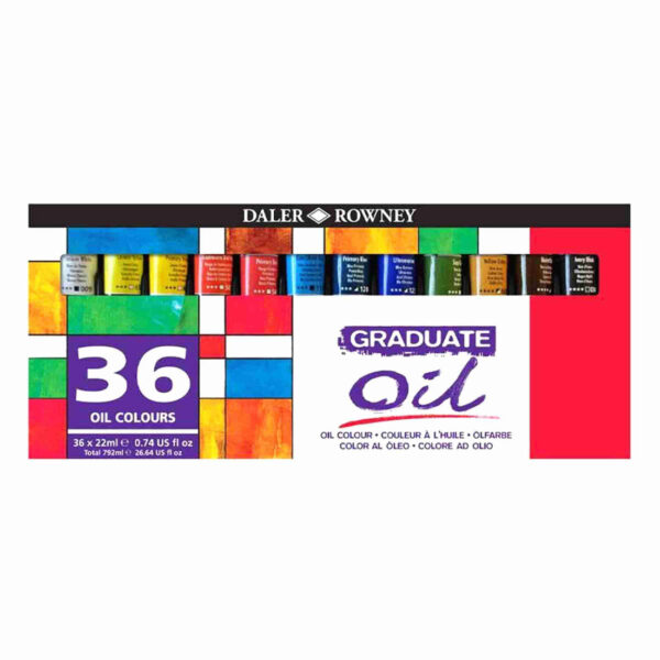 Daler Rowney Graduate Oil Selection Set 22ml Set of 36.