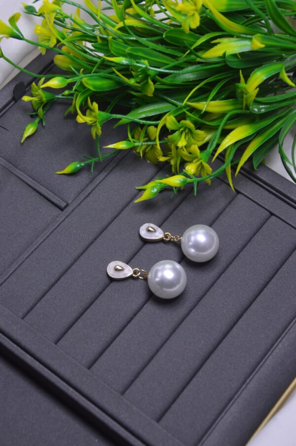 Pearl Dangle & Drop Earrings For Girls & Women, Stylish & Available in different Elegant colors, - Image 2