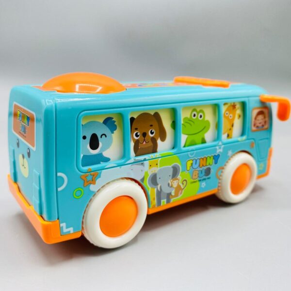 Friction Powered Cartoon Animal Bus ( 1 Piece ) - Image 3
