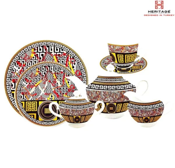 STALLION TEA SET 22Pieces (RD) Barcode: 8800000720784