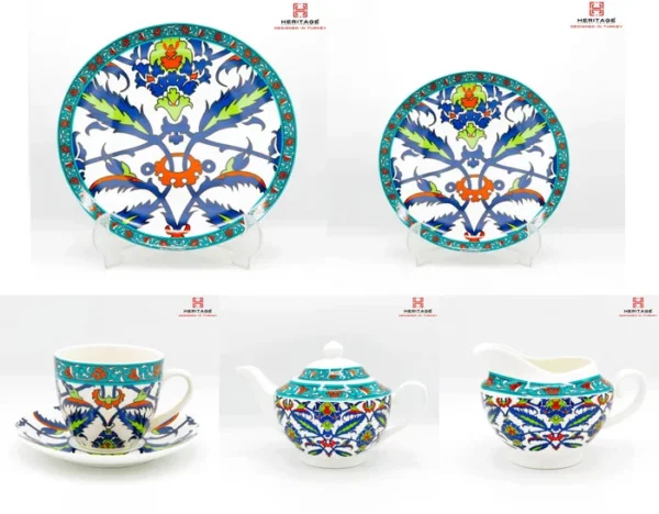HERITAGE TEA SET 22Pieces (BLU) - Image 2