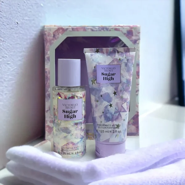 VICTORIA'S SECRET| SUGAR HIGH COMBO(Sugar High Body Lotion & Pure Seduction Mist Set 125 ML: