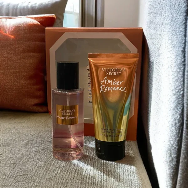VICTORIA’S SECRET|Amber Romance COMBO(Amber Romance Body Lotion & Amber Romance Pure Seduction Mist Set 125 ML: