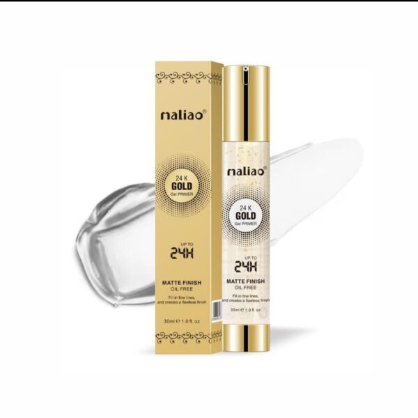 MALIAO 24K Gold Gel Matte Finish Oil-Free Primer - Flawless Base for Lasting Beauty. - Image 4