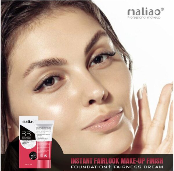 Maliao Professional Bb Instant Fair Look Makeup Finish Foundation + Fairness Cream - Image 2