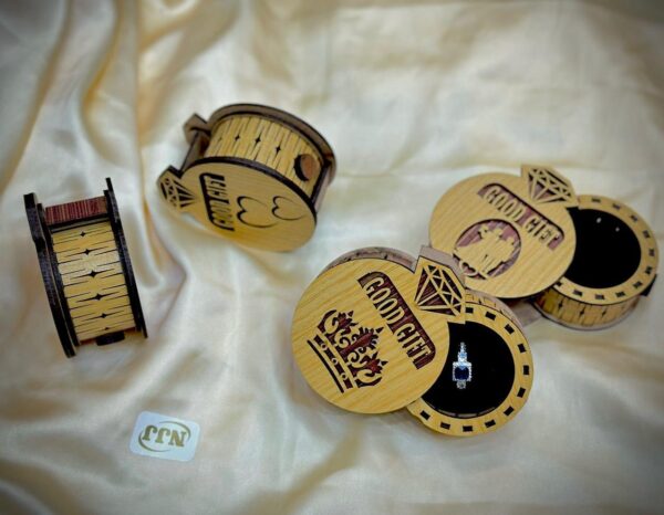 Small Wooden Jewelry Box - 4 inch. - Compact and Elegant - Great Gift Idea - Valentine Day Surprise. - Image 7
