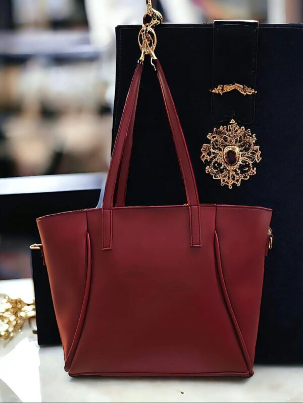 Women Leather Large Simple Handbags Tote Bags Solid Shoulder Bag. Available in 6 Colors.