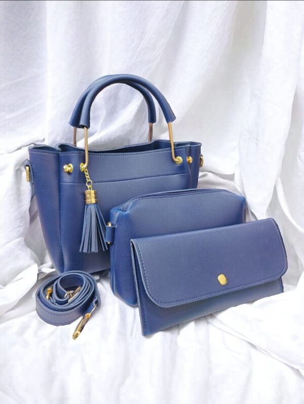 Aqsa's 3 pcs Leather Bag Set For ladies, Available in 6 Colors.