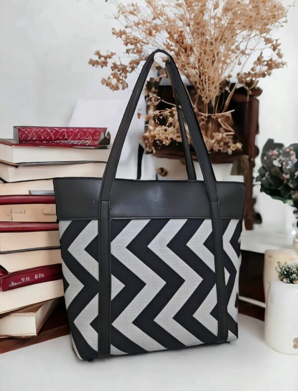 Zebra Tote Bag For ladies, Available in 2 Colors. - Image 2