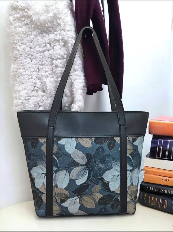 Floral Tote Bag For ladies, Available in 4 Elegant Designs & Colors. - Image 3