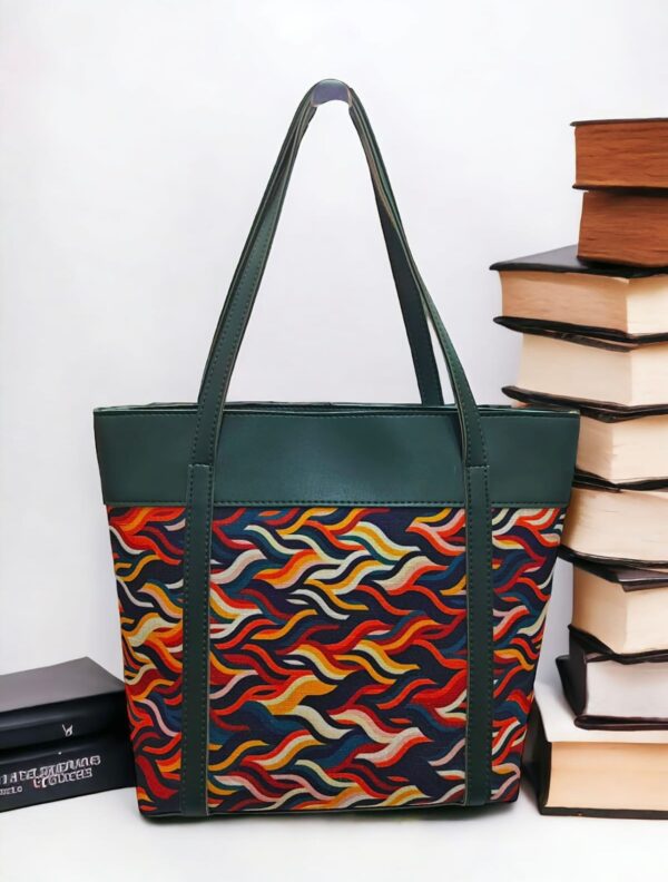 Floral Tote Bag For ladies, Available in 4 Elegant Designs & Colors. - Image 2