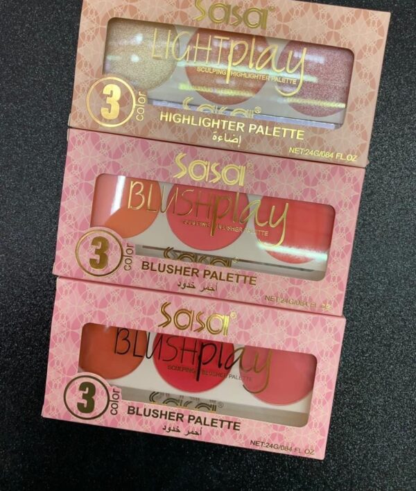 Sasa 3in1 Blush And Highlighter Palette