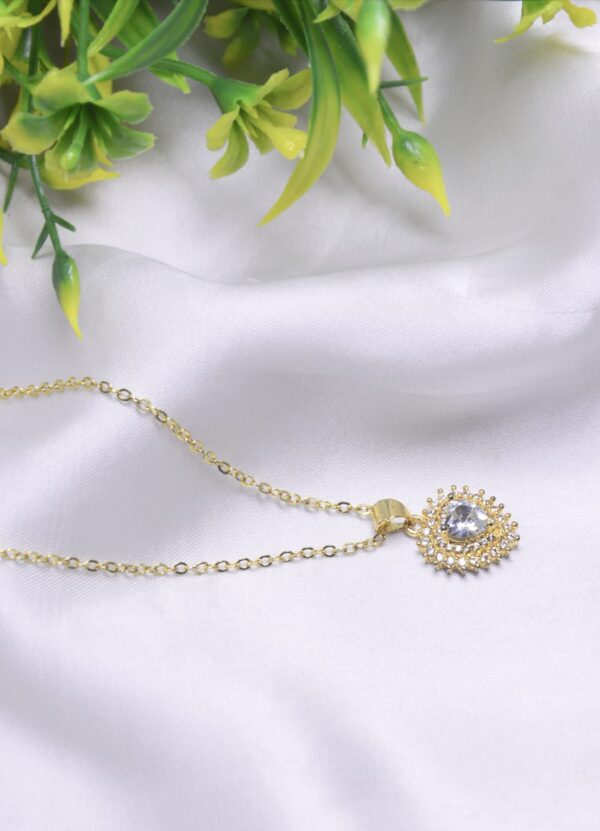Stainless Steel perfect Heart Gold style Pendant with chain