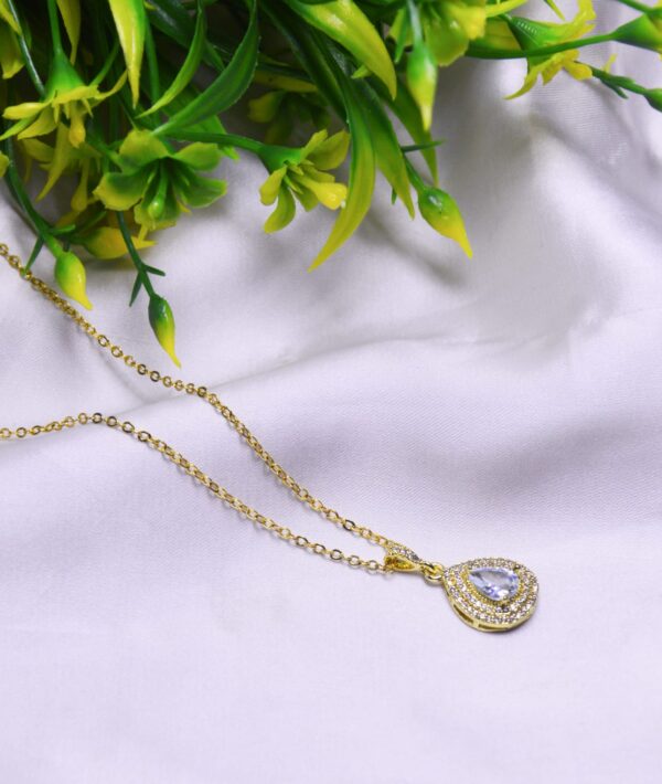 Stainless Steel Gold look Pendant with chain for girls