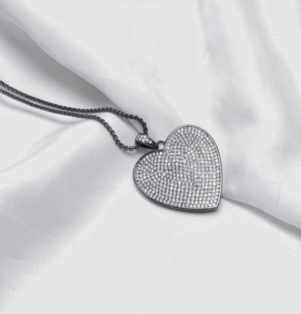 Stainless steel black silver Pendant with chain