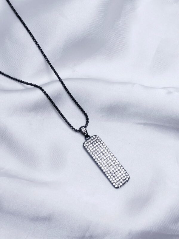 stainless steel black silver stylish pendant with chain