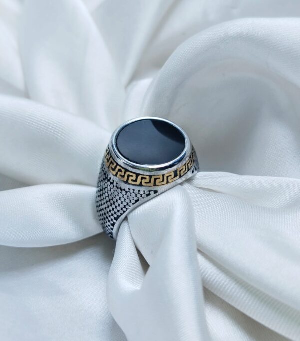 Stainless steel Turkish Greek Pattern Fashion Ring For Him - Image 5