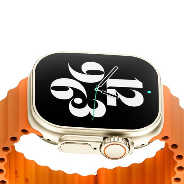 Faster NERV Watch Ultra, 2 in 1 Straps, 2.04 Inches Display, AI Voice Control & Chat GPT. Color: Orange + Pink Silicon. - Image 3
