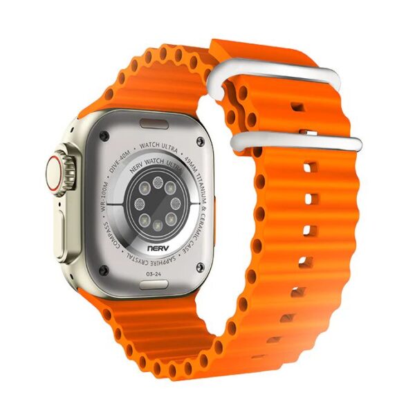 Faster NERV Watch Ultra, 2 in 1 Straps, 2.04 Inches Display, AI Voice Control & Chat GPT. Color: Orange + Pink Silicon. - Image 12